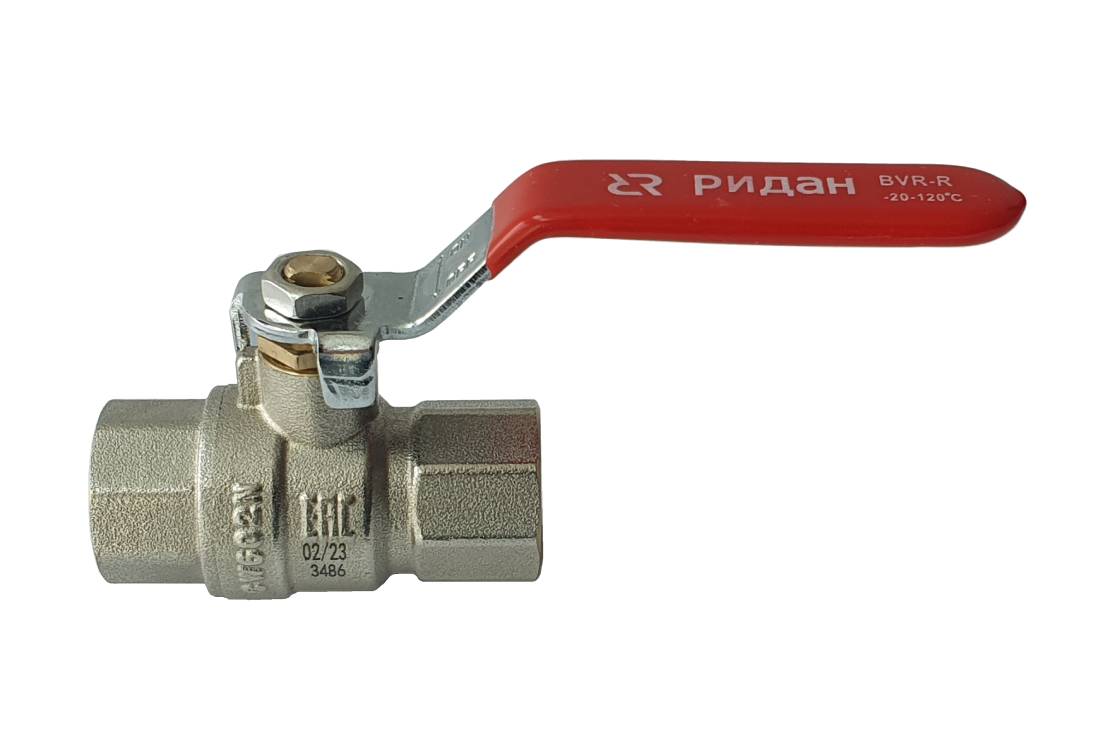 Ридан BVR-R 065B8312R — Кран шаровой PN40 DN50 с внутренней резьбой; Т от -20 _ ...+120 _; материал корпуса латунь CW602N