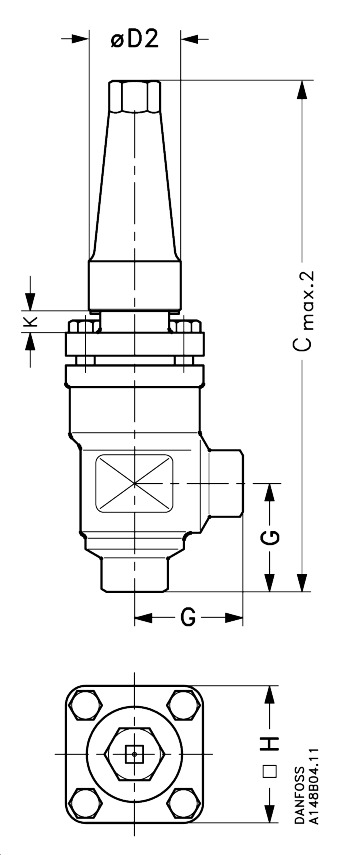 SVA-S 40 A ANG CAP Запорный клапан