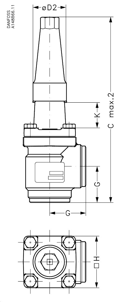 SVA-S 65 A ANG CAP Запорный клапан